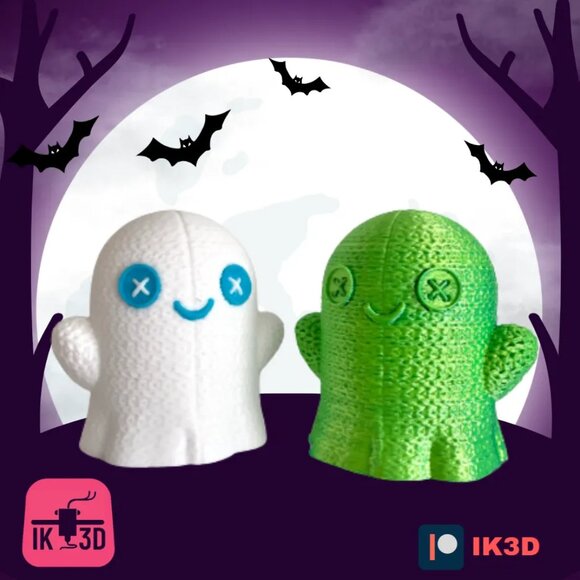 Other - 3D Printed Crochet Ghosts - Adorable Halloween Decor